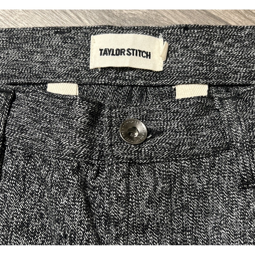 Taylor Stitch Salt/Pepper Charcoal Denim Button Fly Camp Pant Jean Sz 29 (30x31)